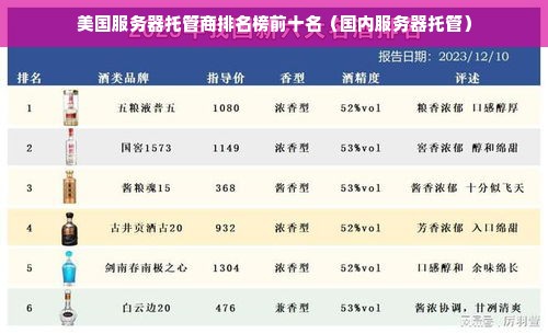 美国服务器托管商排名榜前十名（国内服务器托管）