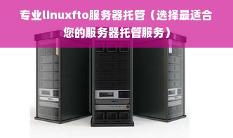 专业linuxfto服务器托管（选择最适合您的服务器托管服务）