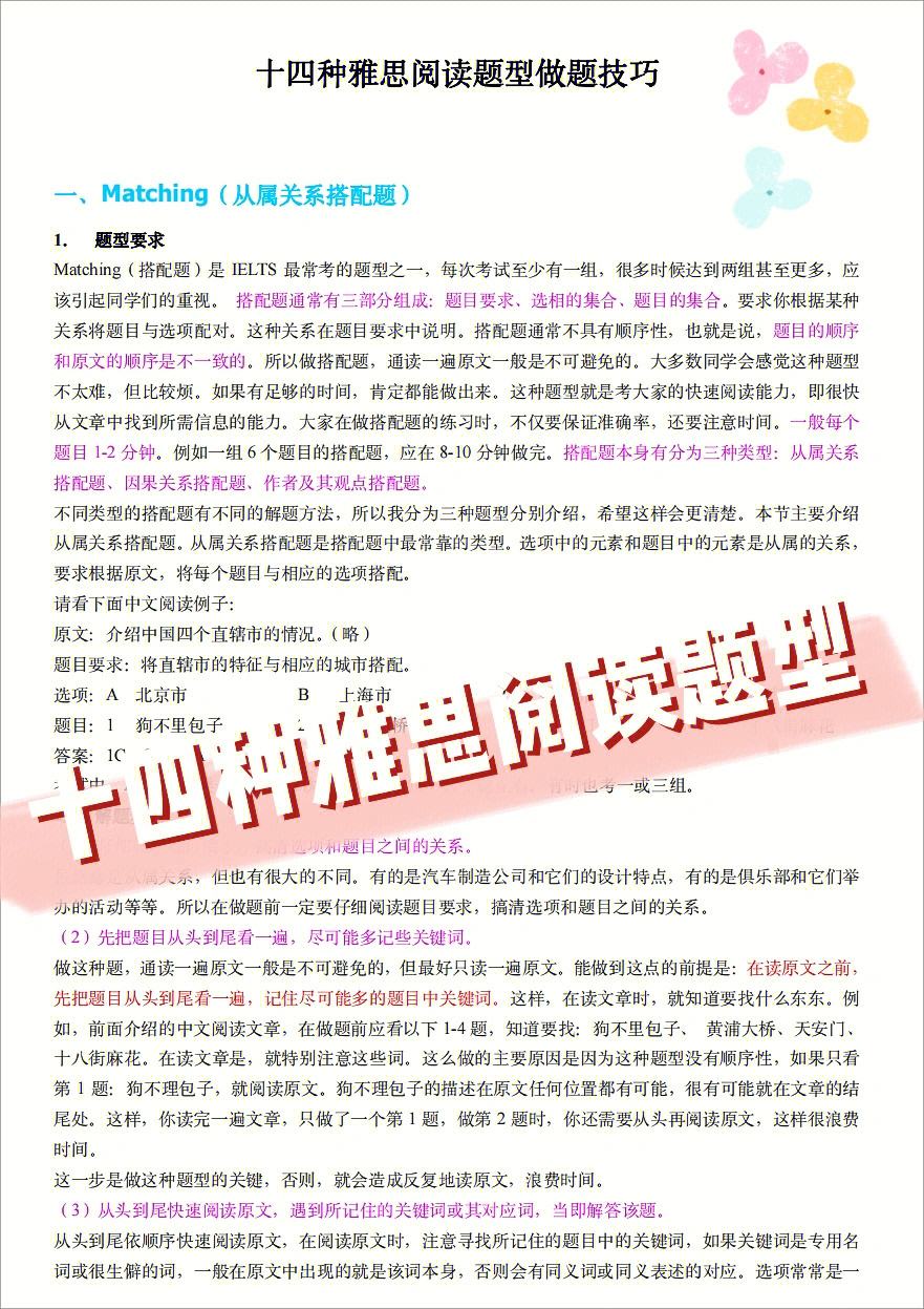 雅思阅读TFNG技巧 