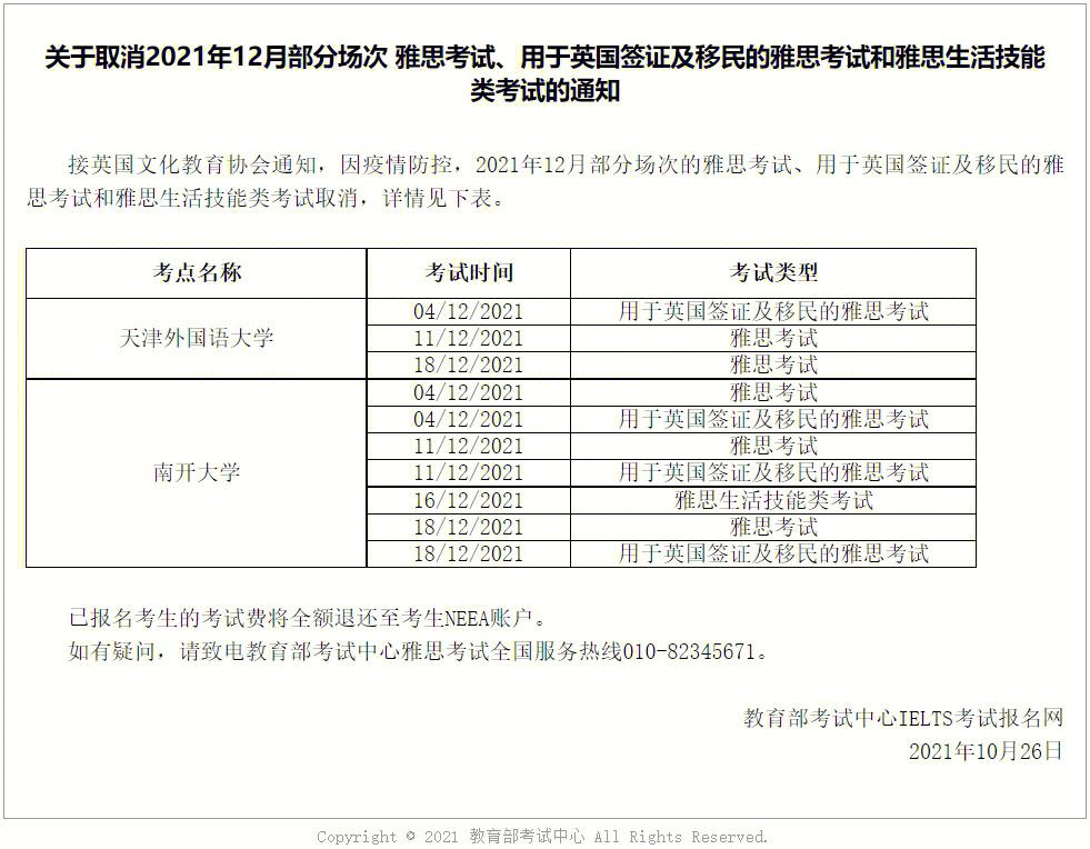 西安取消托福考试费用 西安托福考试需要核酸检测吗