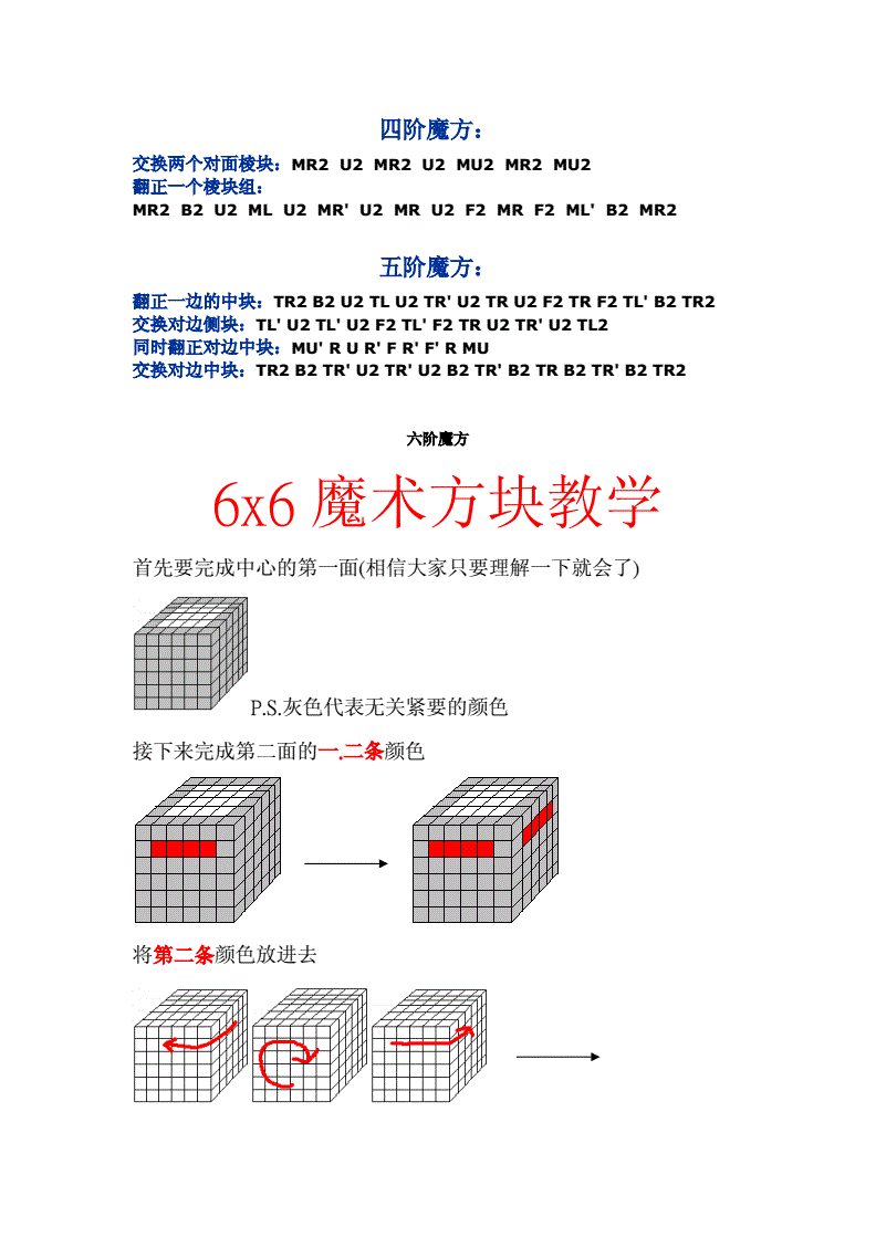 四阶魔方玩法教程图片 四阶魔方玩法教程图片视频