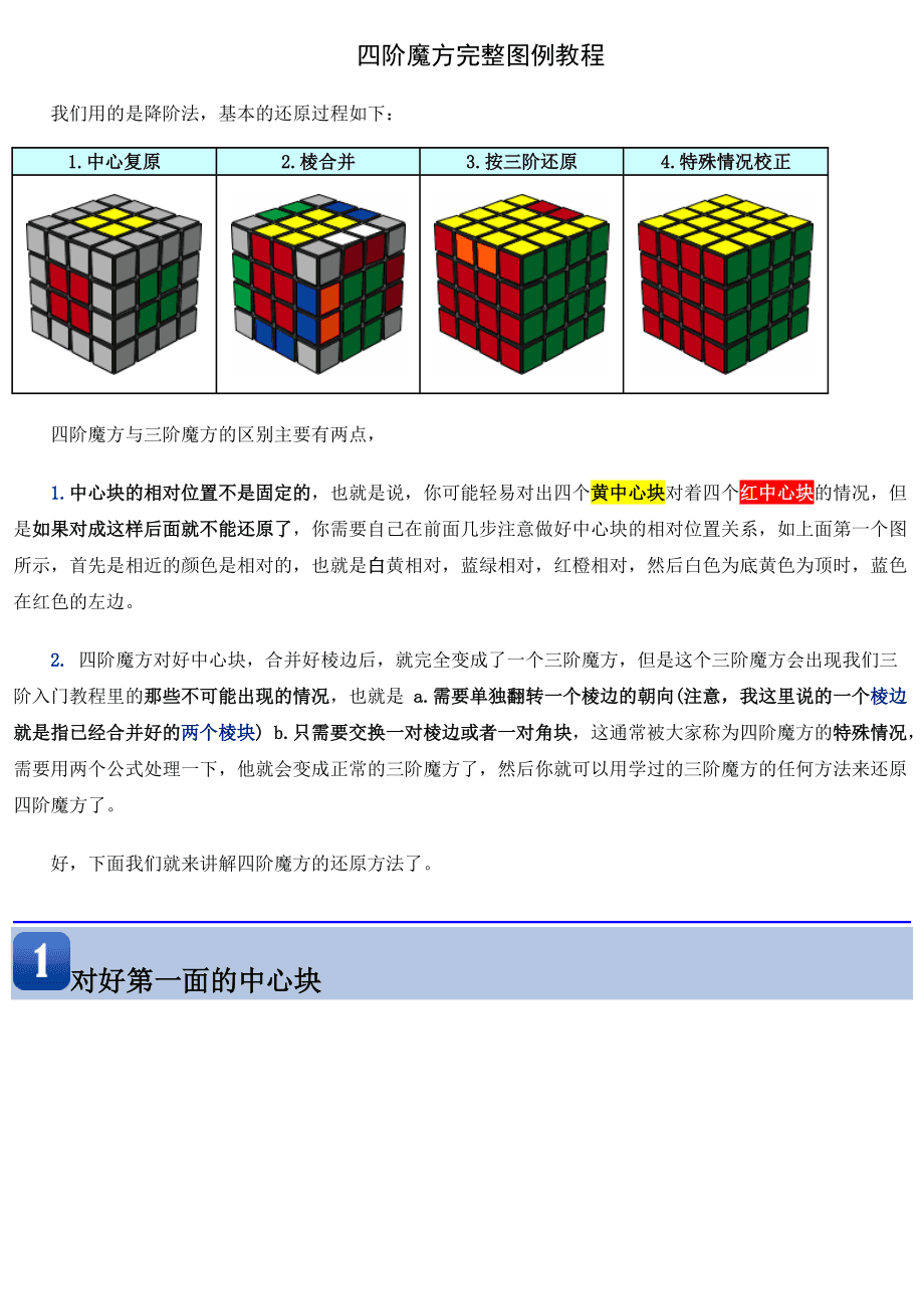 四阶魔方正确玩法视频大全 四阶魔方正确玩法视频大全窍门