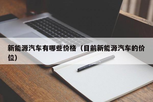 新能源汽车有哪些价格（目前新能源汽车的价位）